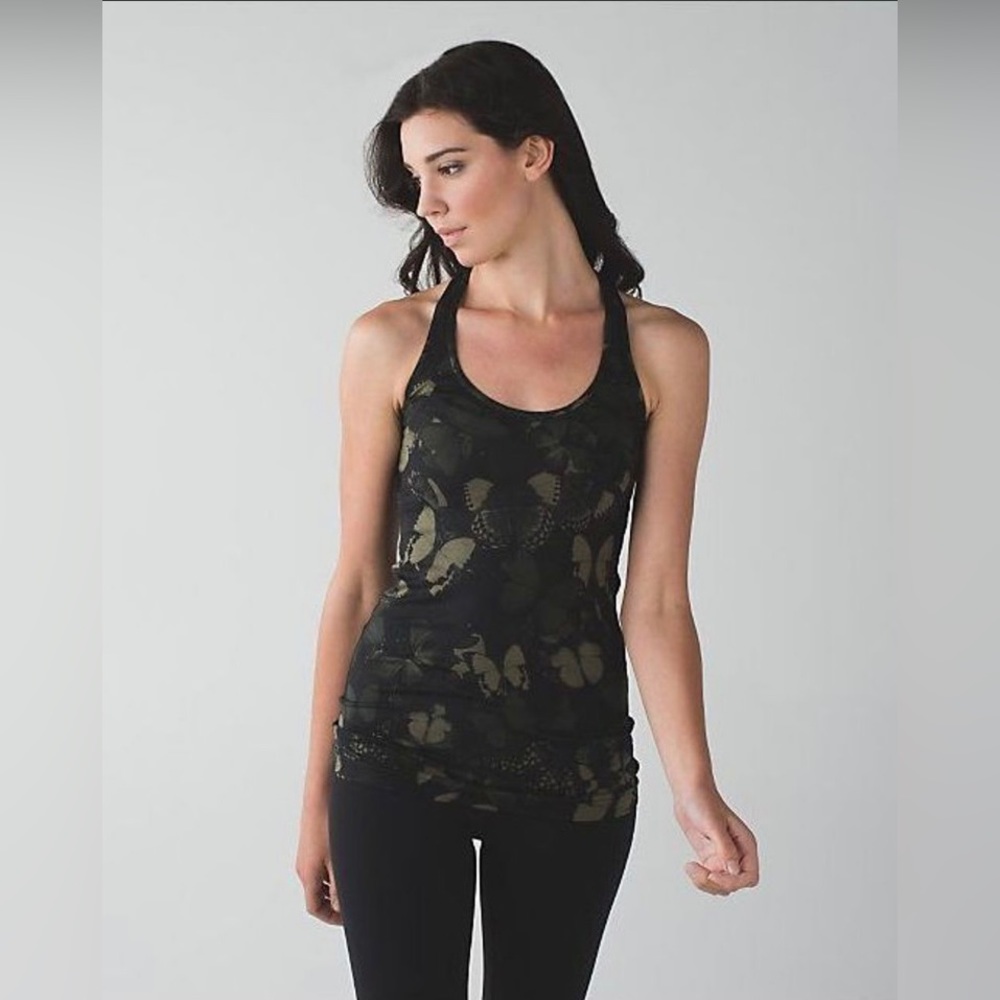 Lululemon Cool Racerback (Pattern: Biggie So Fly Butterfly Fatigue Green)